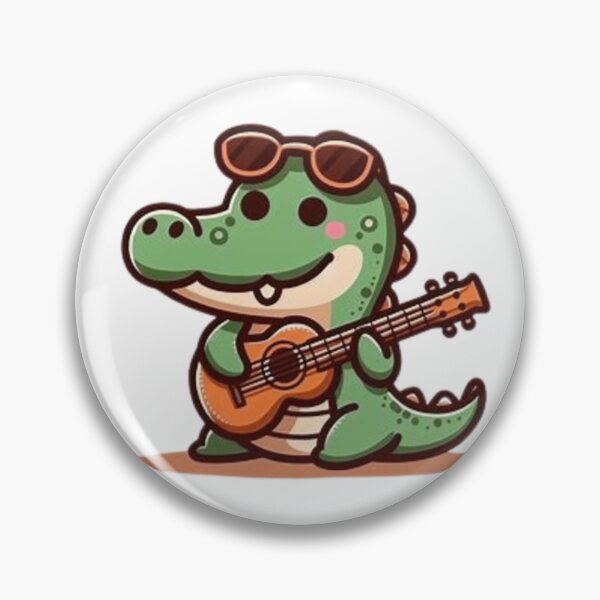 Artikelvorschau, Niedliches Krokodil, das Gitarre spielt entworfen und verkauft von Culmika.