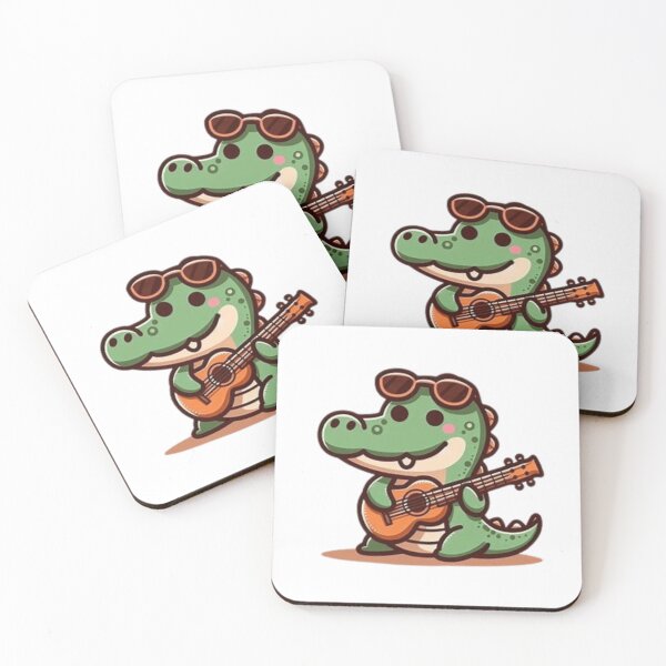 Item preview, Cute crocodile playing guitar  designed and sold by Culmika.