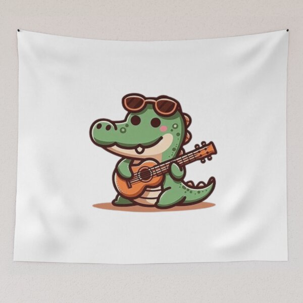 Item preview, Cute crocodile playing guitar  designed and sold by Culmika.