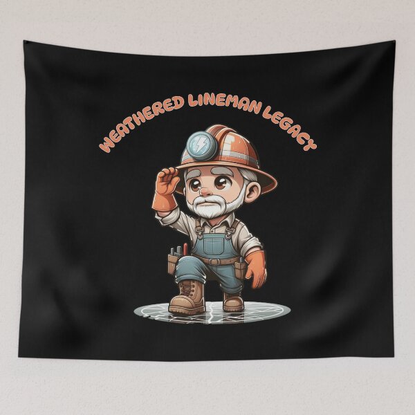 Item preview, Retired lineman rain shine sleet or snow - Weathered lineman legacy designed and sold by JansenGS.