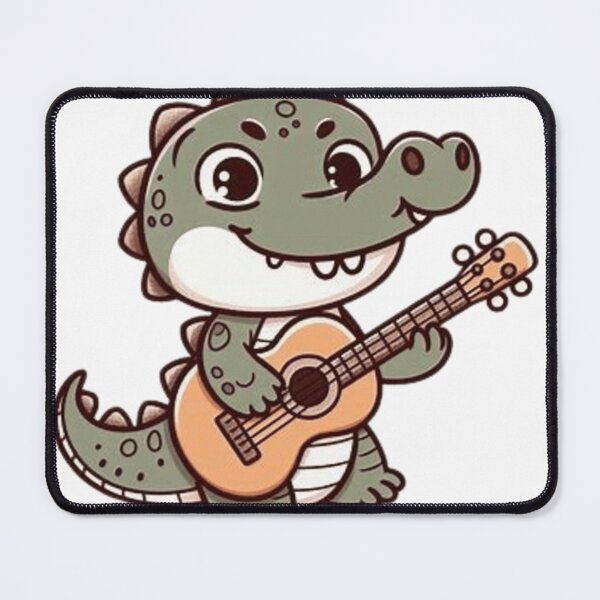 Item preview, Cute crocodile playing guitar designed and sold by Culmika.