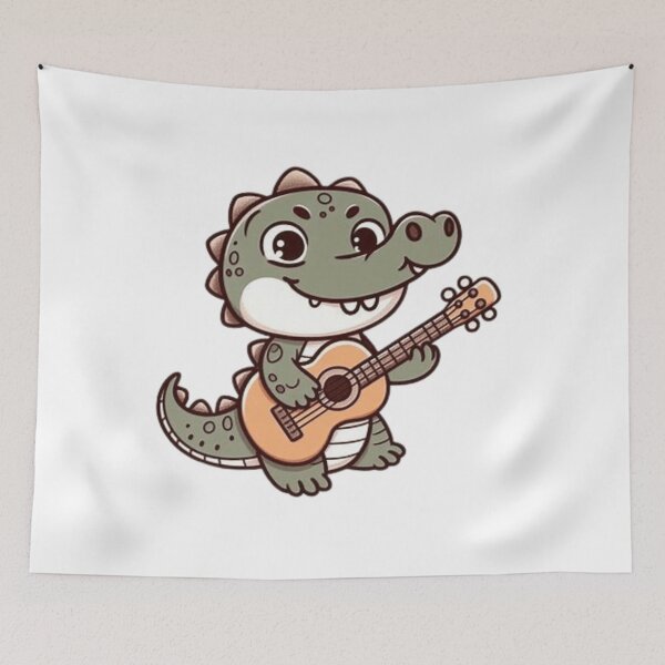 Item preview, Cute crocodile playing guitar  designed and sold by Culmika.