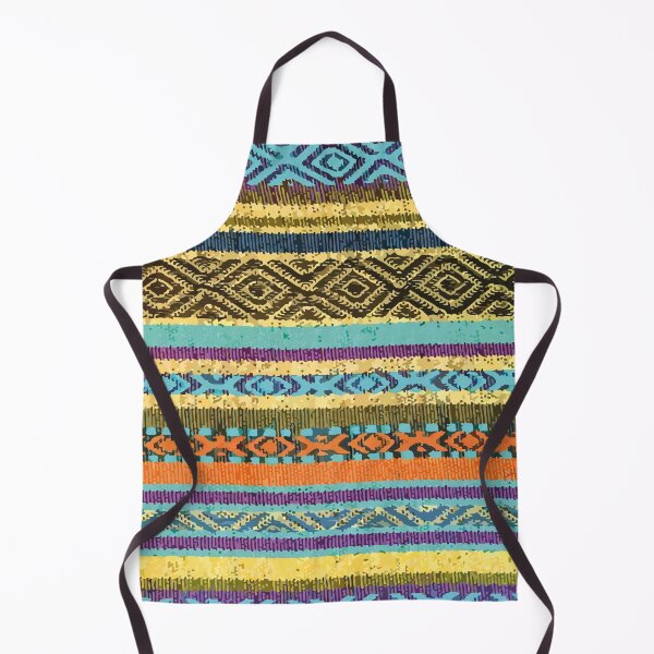 Item preview, Mexican embroidered blanket handwoven folk art vibrant yellow stripes poncho textile   designed and sold by T-Mex.