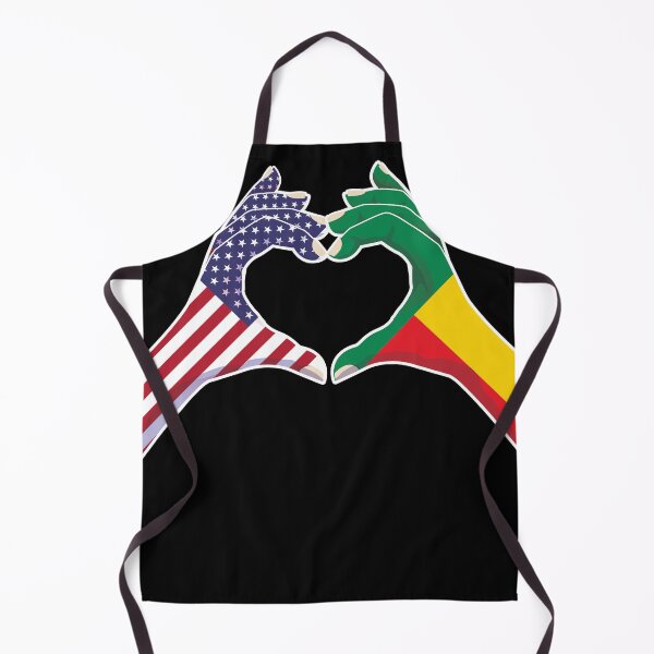 Item preview, Benin Beninese USA United States American America Love Heart Peace designed and sold by FlagX.