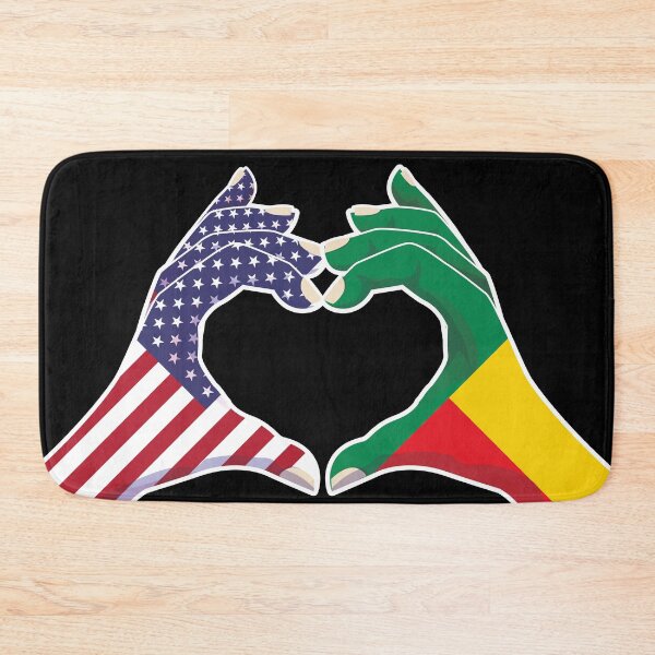 Item preview, Benin Beninese USA United States American America Love Heart Peace designed and sold by FlagX.