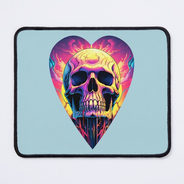 Item preview, Vibrant Drip Skull in Heart Frame designed and sold by Rogue Wizard.