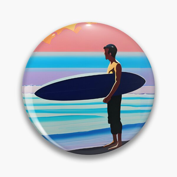 Item preview, Surfer Standing on a Beach At Sunset  designed and sold by Marymarice.
