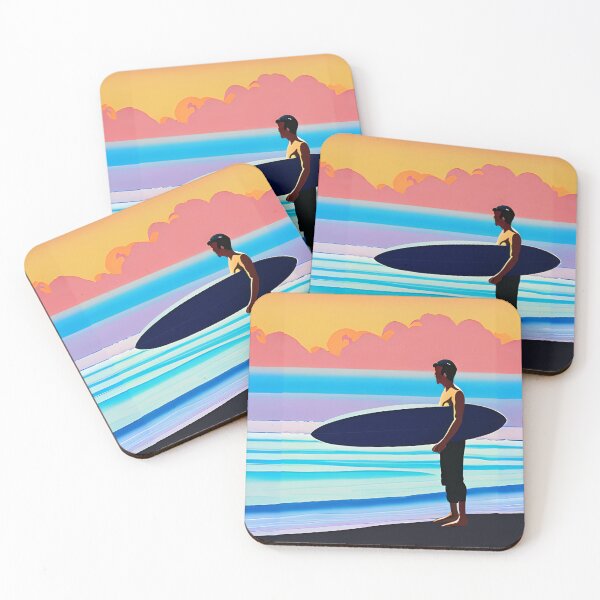 Item preview, Surfer Standing on a Beach At Sunset  designed and sold by Marymarice.