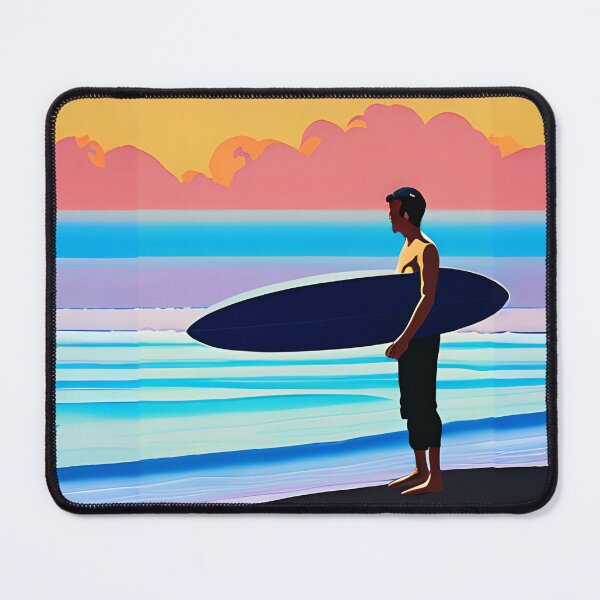 Item preview, Surfer Standing on a Beach At Sunset designed and sold by Marymarice.