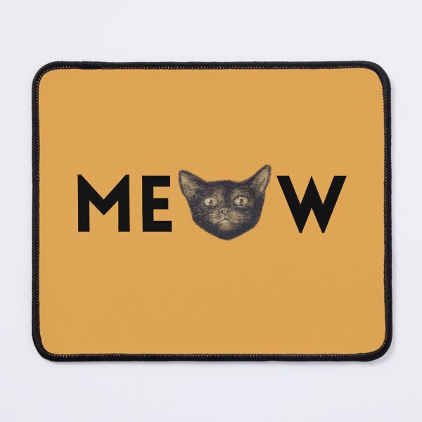 Item preview, Meow by black cat funny gifts for cat lovers - yellow version designed and sold by alczar.