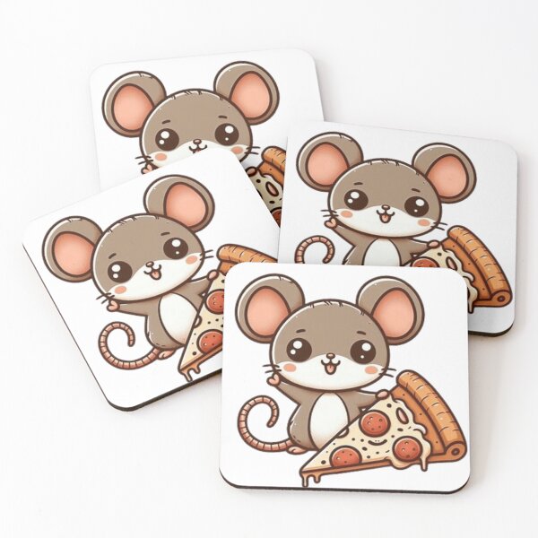 Item preview, Cute mouse with pizza designed and sold by Culmika.