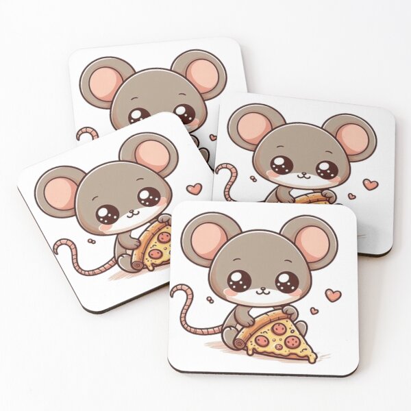 Item preview, Cute mouse with pizza designed and sold by Culmika.