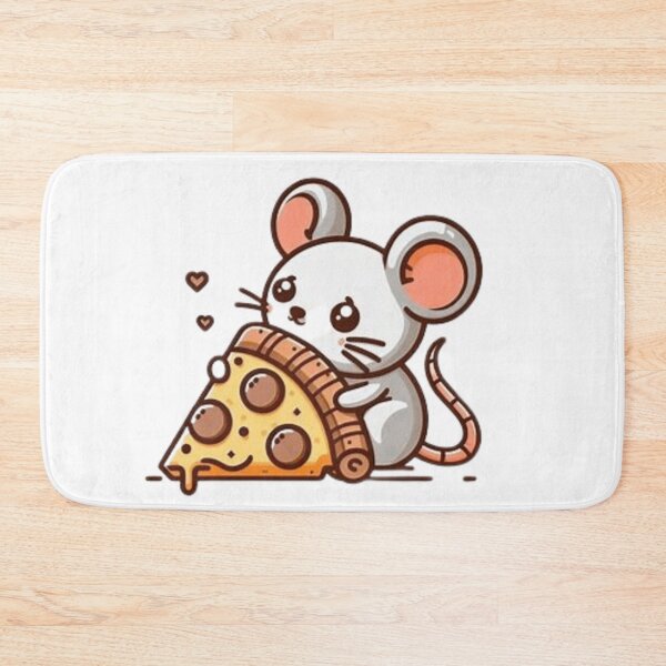 Item preview, Cute mouse with pizza designed and sold by Culmika.