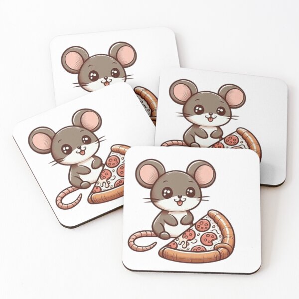 Item preview, Cute mouse with pizza designed and sold by Culmika.