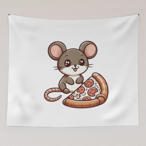 Item preview, Cute mouse with pizza designed and sold by Culmika.