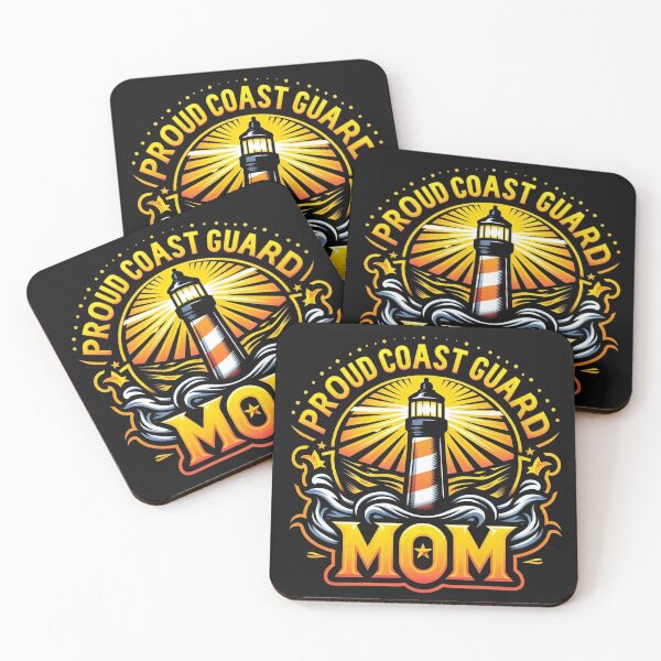 Item preview, Proud Coast Guard Mom in the style of glowing beacon light designed and sold by Pawel Oska.