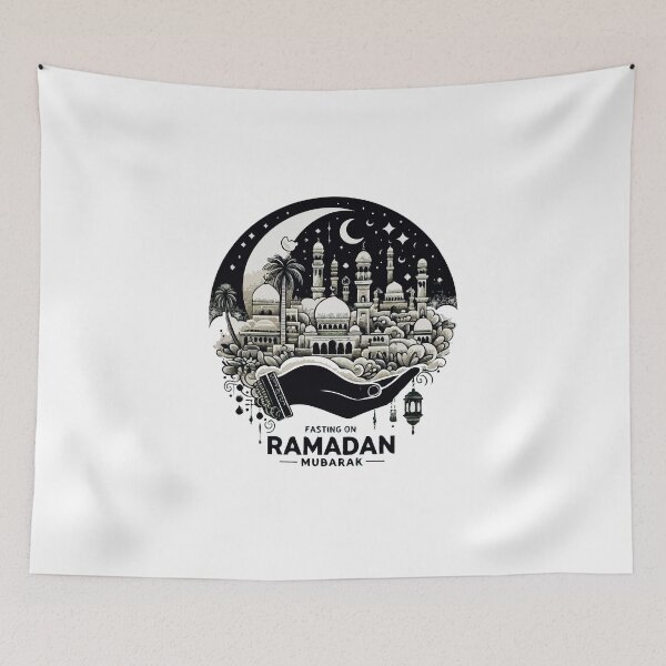 Item preview, fasting on ramadan mubarak designed and sold by TshirtTalkYou.