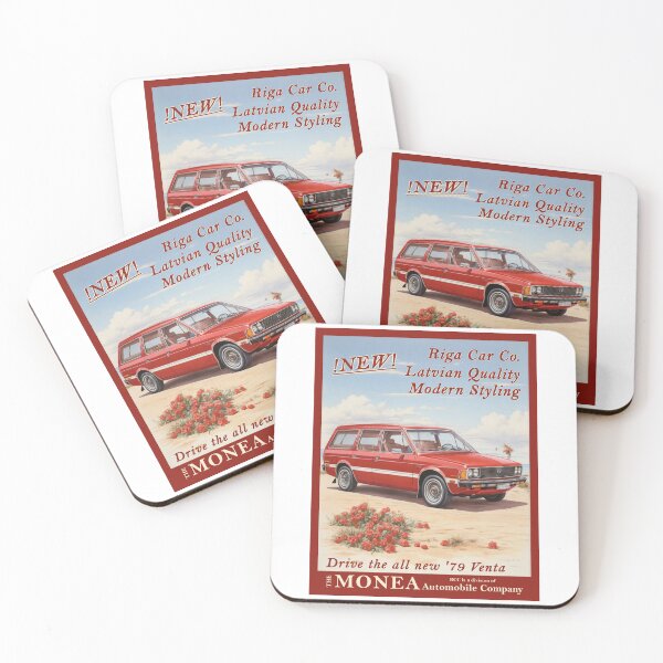 Item preview, Vintage car poster - Riga Car Co. - 1979 Venta Stationwagon red designed and sold by Museum Of Non-Existing Art.