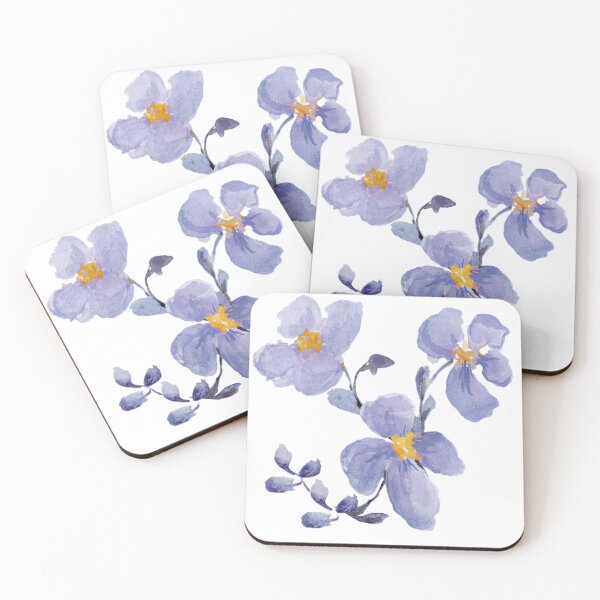 Item preview,  Primrose Path repeat floral in blue designed and sold by ALA Creative Studio.