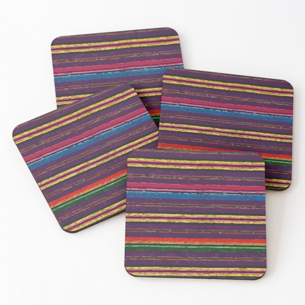 Item preview, Mexican serape blanket colorful maximalist stripes designed and sold by T-Mex.