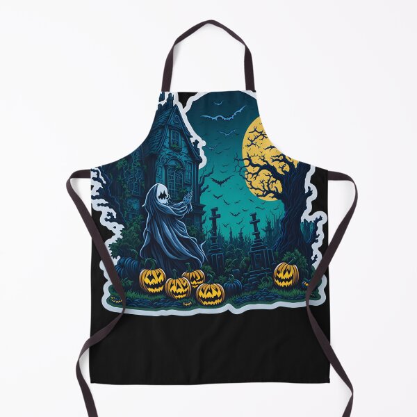 Item preview, abandoned haunted house in a cemetery halloween horror inspired fashion designed and sold by Carlos Gudino.