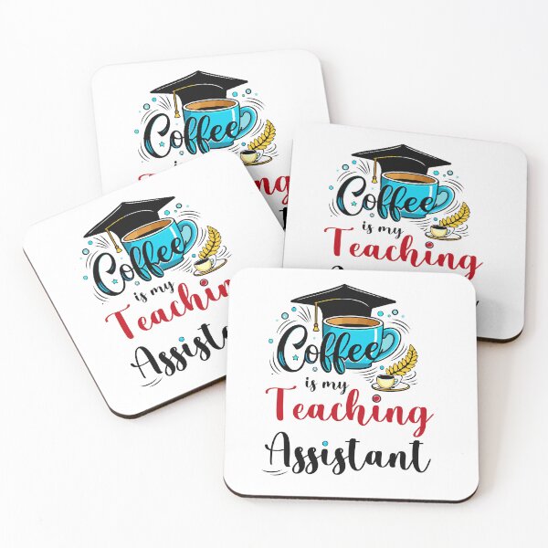 Item preview, Coffee is my Teaching Assistant designed and sold by Isabella ✔️ ✔️.
