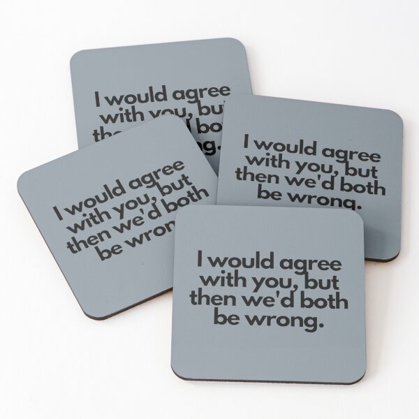 Item preview, Witty Rebuttal Embodied in Sharp Black Typography designed and sold by ArtComixHaven.