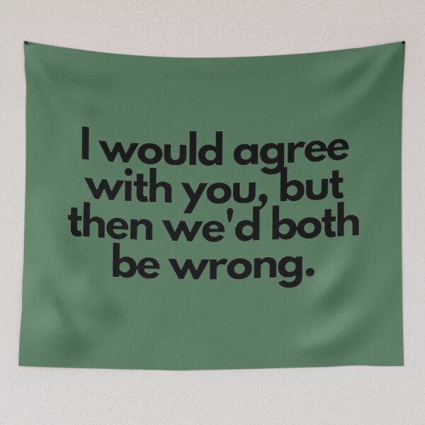 Item preview, Witty Rebuttal Embodied in Sharp Black Typography designed and sold by ArtComixHaven.