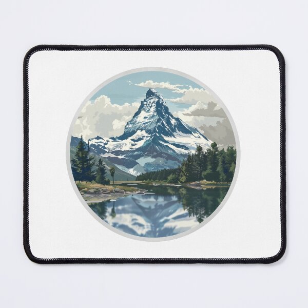 Item preview, A serene mountain landscape with a snowy peak designed and sold by Chr002.