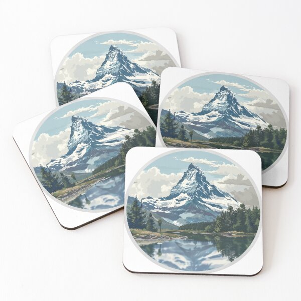 Item preview, A serene mountain landscape with a snowy peak designed and sold by Chr002.