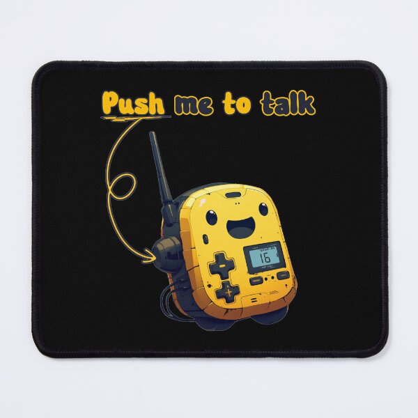 Item preview, Push me to talk Funny Gifts For Amateur Radio Lovers Ham Radio Fans Radio Operator Kids  designed and sold by Waves-of-Art.