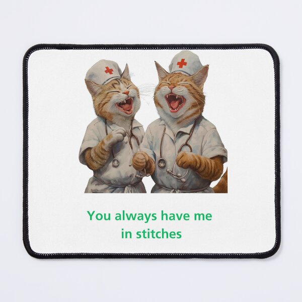 Item preview, Scrubs & Stitches: These Kitty Nurses Can't Stop the Giggles! designed and sold by clecticuk.