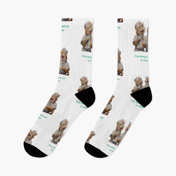 Item preview, Scrubs & Stitches: These Kitty Nurses Can't Stop the Giggles! designed and sold by clecticuk.