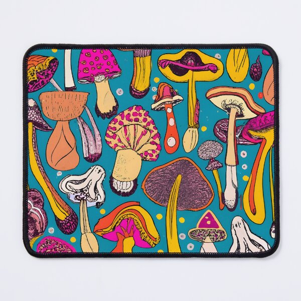 Item preview, Illustrated mushroom pattern designed and sold by MakeWayDesign.