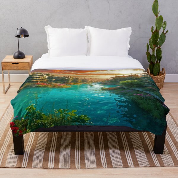 Item preview, Post-Apocalyptic Life Returns - Aqua River at Sunset designed and sold by leftylee.