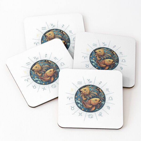 Artikelvorschau, STERNZEICHEN Fische - Astrologische FISCHE - FISCHE - STERNZEICHENzeichen - Van-Gogh-Stil - 3 entworfen und verkauft von ArtProjectShop.