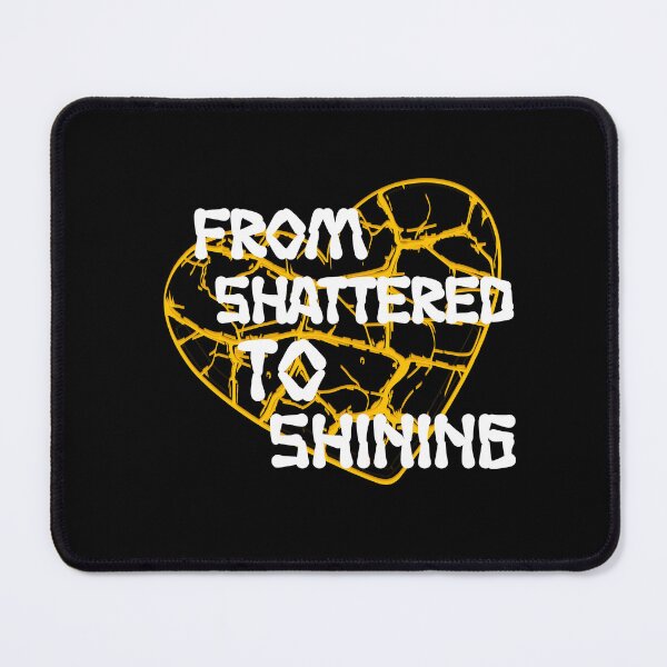 Item preview, From Shattered To Shining Cool Gold Heart designed and sold by SharpThreadZ.