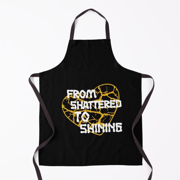 Item preview, From Shattered To Shining Cool Gold Heart designed and sold by SharpThreadZ.