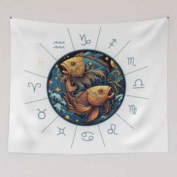 Artikelvorschau, STERNZEICHEN Fische - Astrologische FISCHE - FISCHE - STERNZEICHENzeichen - Van-Gogh-Stil - 3 entworfen und verkauft von ArtProjectShop.