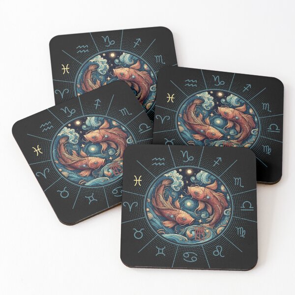 Artikelvorschau, STERNZEICHEN Fische - Astrologische FISCHE - FISCHE - STERNZEICHENzeichen - Van-Gogh-Stil - 6 entworfen und verkauft von ArtProjectShop.