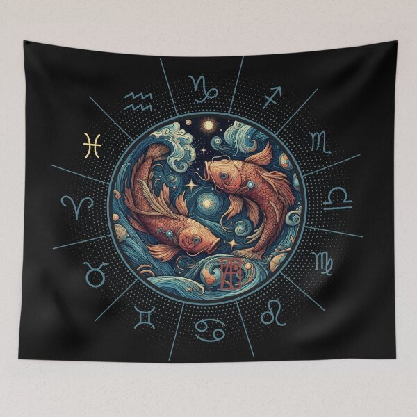 Artikelvorschau, STERNZEICHEN Fische - Astrologische FISCHE - FISCHE - STERNZEICHENzeichen - Van-Gogh-Stil - 6 entworfen und verkauft von ArtProjectShop.