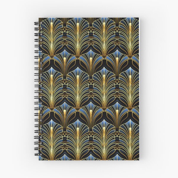 Item preview, Elegant Blue And Golden Chic Art Deco Pattern designed and sold by DEC02.