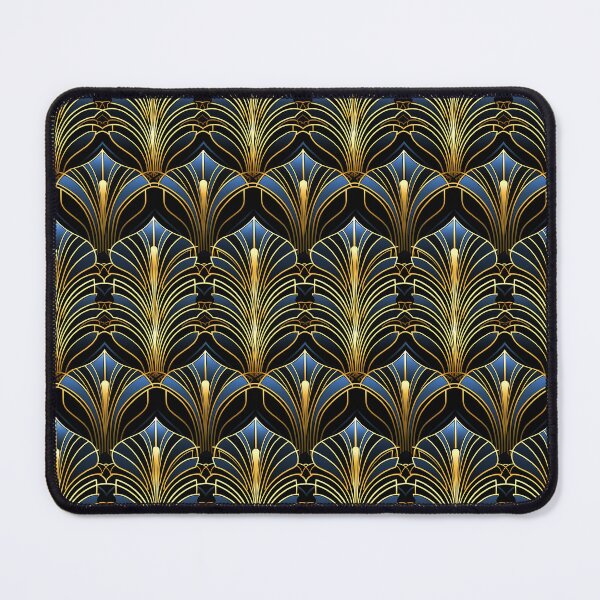 Item preview, Elegant Blue And Golden Chic Art Deco Pattern designed and sold by DEC02.