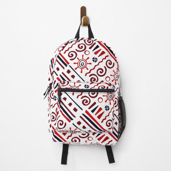 Item preview, Black & Red Tribal Symbol White Forever Seamless Pattern designed and sold by Alchemy-A-La-G.