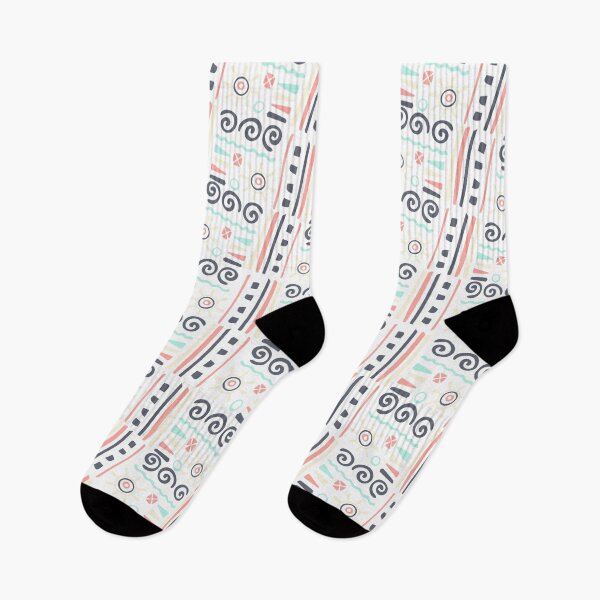 Item preview, Pastel Inspired Tribal Symbol White Forever Seamless Pattern designed and sold by Alchemy-A-La-G.
