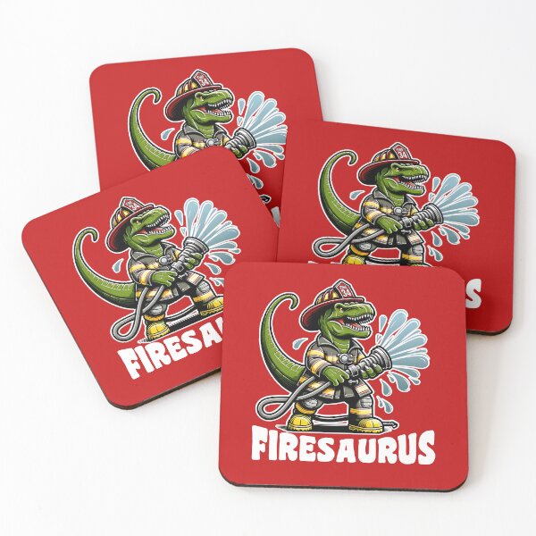 Item preview, Firesaurus Dinosaur Firefighter designed and sold by DetourShirts.