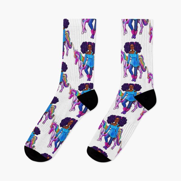 Item preview, Afro Hair Princess & Unicorn Pony | Black Girl Melanin Horse Art | Curly Haired Queen designed and sold by Artonmytee.