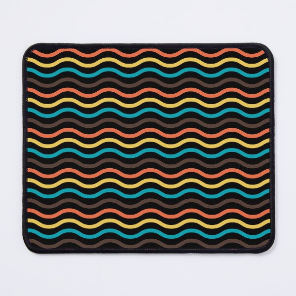 Item preview, Colorful Swirly Wavy Lines Black Forever Seamless Pattern designed and sold by Alchemy-A-La-G.