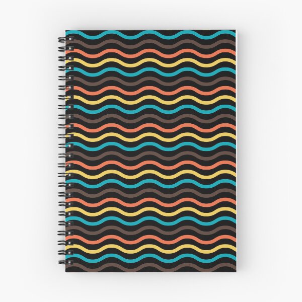 Item preview, Colorful Swirly Wavy Lines Black Forever Seamless Pattern designed and sold by Alchemy-A-La-G.