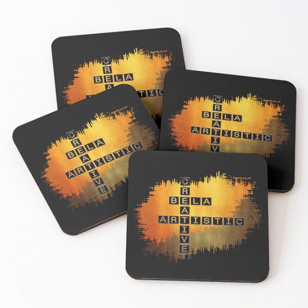 Item preview, Bela Creative and Artistic Crossword Golden and Gold designed and sold by words-my-art.